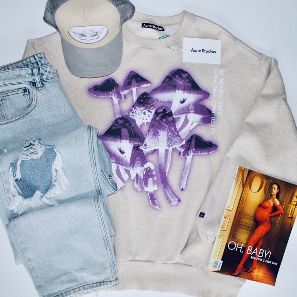 Acne Studios X-Ray Mushroom Graphic Sweatshirt